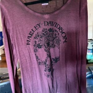 Harley-Davidson Women's Plum Graphic Long Sleeve Tee